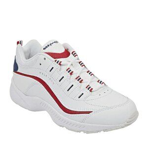 Easy Spirit Romy Red & White Leather Walking Shoes, Tennis Shoes NIB